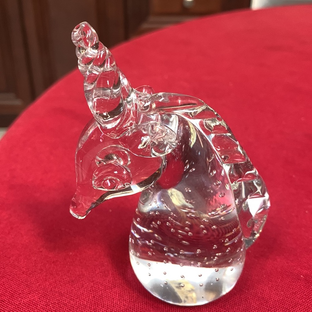 Glass Unicorn Figurine/Paperweight in Perfect Condition!